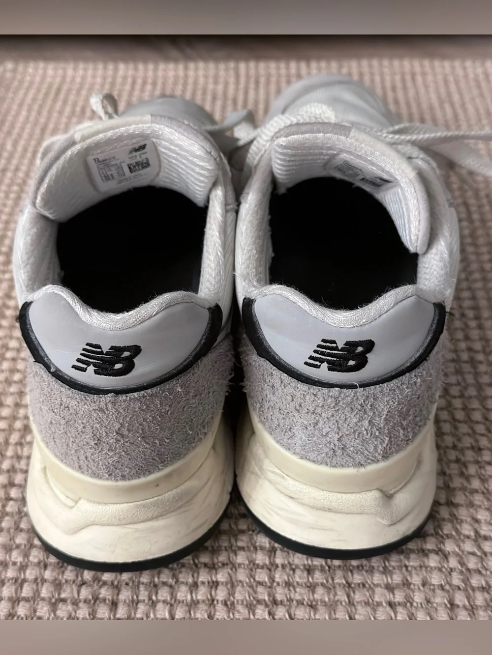 New Balance 998 Light Gray & Cream Sneakers